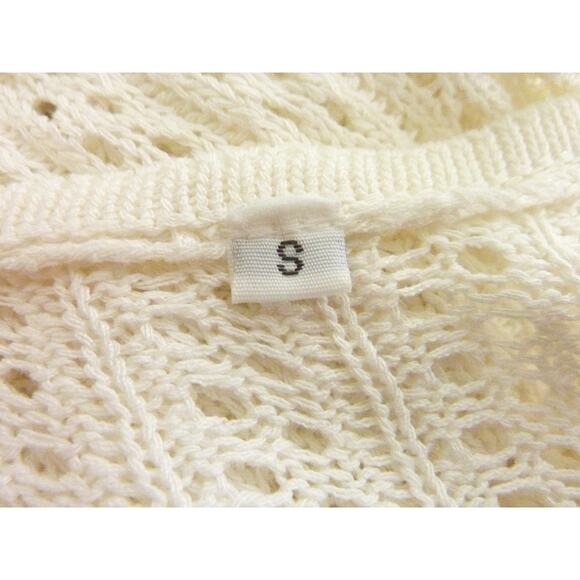 Swimsuit Crochet Cover Up Knit Swimwear Long Sleeve Drawstring Beach Dress - Picture 7 of 8